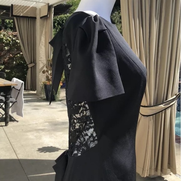 Robert Rodriguez Black Lace Back Dress SizeP - Picture 4 of 8